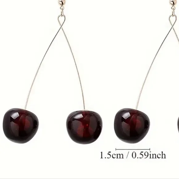 Cherry Drop Earrings - Picture 8 of 9
